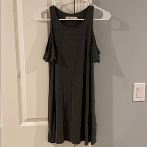 Abercrombie & Fitch Dark Gray Cold Shoulder Dress